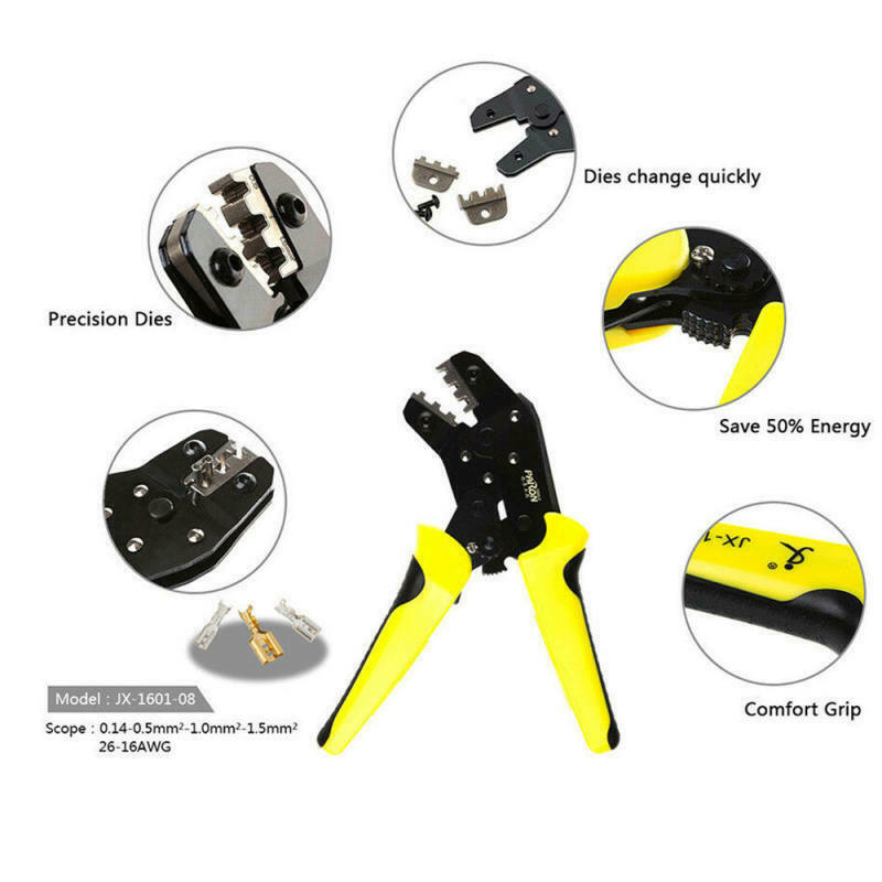 Pro Wire Crimpers Engineering Ratchet Terminal Crimping Pliers Tool 0.1 ZCJ