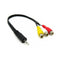 3.5mm Mini AV Male to 3RCA Female M/F Audio Video Cable Stereo Jack Adapte YCJ