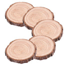 5pcs 7-8cm Blank Natural Wood Slices Circles Log Discs for Drawing DIY Craft