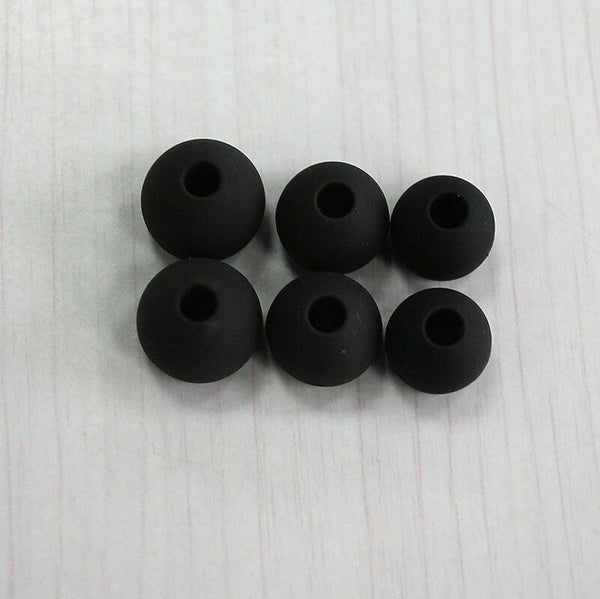 6 x Black In Ear Bud Head Phones Gel Tip Covers Small Medium Large Z