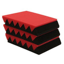 6Pcs 30X30X5Cm Wedge Sound Insulation Studio Foam Red/Black Studio Foam MusiG1S9