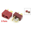 5 Pair Deans Ultra Plug T Male+Female Connector for RC Li-Po Battery Car Pl