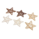 42pcs 3cm 7cm Assorted Star Rattan Wicker Balls for Christmas Tree Hanging Decor
