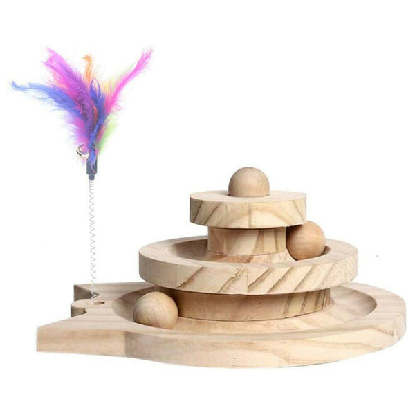 3-Layer Cat Turnable Plate Interactive Toys Pet Supplies