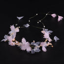 Flowers Beaded Wedding Party Bridal Crown Bride Headband With Earring Gift Girl