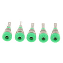 5Pcs 2mm Banana Plugs Female Jack Socket Plug Wire Connector Green