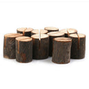 10x Wedding Decoration Wooden Name Place Card Holders Stump Shape Stand Table ME
