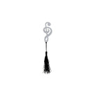 Musical Note Shape Stainless Steel Bookmark Tassels Ribbon Box Wedding Gift Gw