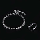 Rhinestone Crystal Necklace Earrings Bracelet Ring Wedding Bridal Jewellery Set