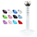 12 Pcs clear flexible Push-In Gem Labrets /Monroes Lip Chin Ring Piercing J X2F6