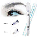 Waterproof 2Pcs Microblading Tattoo Eyebrow Skin Marker Pen And Measure Ruler