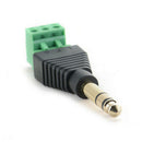 6.35mm 1/4 Stereo Audio Male to AV 3-Screw Terminal Female Adapter Connecto