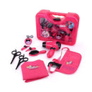 Children Hair Salon Kit Girls Pretend Play Hairdressing Simulation Toys Set F4J0