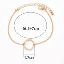 3 Pcs/set Women's Fashion Punk Bracelet Simple Double Knot Loop Metal Chain
