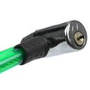 Green Plastic Coating Steel Scooter Bicycle Bike Cable Lock 65CM + 2 Keys