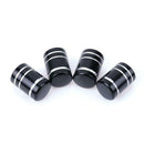 4pcs Aluminum Car Motorcycle Wheel Tire Valve Stem Caps Covers (Black)
