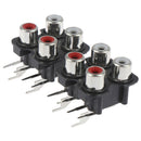 2x 4way 6Pin RCA Female Audio Video Plug AV Concentric Socket Connector FB N Gw