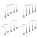 20 Pcs Stainless Steel Fishing Spinner Blades Smooth Spoons Rigs Spinnerbait