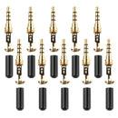 10X 3.5mm Male Stereo Audio AUX Adapter Plug Jack Adapter Repair for Earphone