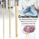 3pcs Sewing DIY Craft Practical 4mm 6mm 8mm Loom Tool Crochet Hook Wooden Handle