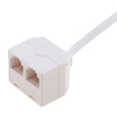 4 Pin RJ11 Jack 2 Way Outlet Telephone Line Socket Splitter Plug Adapter 6P4C