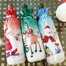 3Pcs Christmas Wine Bottle Dress Wine Bottle Cover Wine Coat Old Man Snowma
