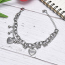 Hip Hop Sweet Heart-Shape Layered Bracelet Trend Bangle Accessories Jewelry Gift