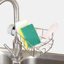 Kitchen Sink Faucet Sponge/Soap Storage Organizer Cloth Drain Rack Holder Shelf