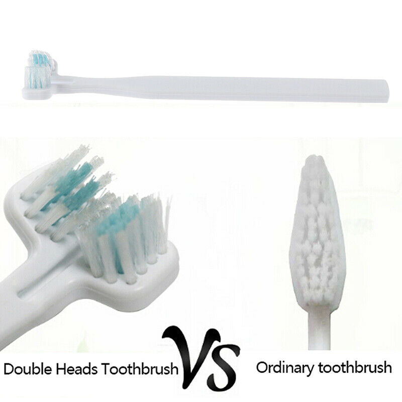 Double Heads Teeth Brushing Breath Freshener Oral Care for Dog Cat Kittsp