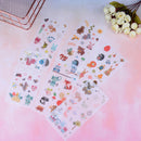 6 Sheets cute animals paper PVC stickers DIY book diary scrapbooking sticker3CVV