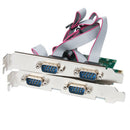 1Pcs PCI Express to 4-port RS232 Serial Card Green Good Quality