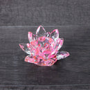 Buddhist Lotus Tealight Base Candlestick Candle Holder Fengshui Decor Pink