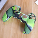 Anti Slip Camo Silicone Case + 2 Thumb Grips for PS5 Controller (Green)