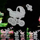 Baby Carriage Pram Cutting Die Stencil Decor Scrapbook Embossing Paper Card B6H0