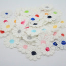 50 SMALL Flower Patch Embroidered Sew on Patches Dress Applique Badge Craft