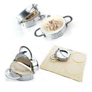 Dumpling Maker 2 PCS Stainless Steel Dumpling Mold and Dough Press for Home N9R1