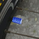 4pcs Wheel Tyre Tire Valve Stems Air Dust Cover Screw Caps Car Truck Bike Blue