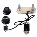 Violin Piezo Pickup with Tone Volumn Knob Cap Set for Electric Violin