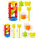 6 Pieces Beach Sand Toys Set - Sandbox Water Wheel Sandglass, Shovel and Animal