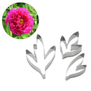 3pcs Cake Mold Peony Flower Leaves Cake Cutter Mold Stainless Steel Cookie  U6W2