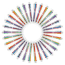 50Pcs/Lot 6-In-1 Cute Cartoon Multi-Color Multifunction Ballpoint Pen Press F7W9