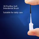 30 Pcs Dental Interdental Brush Floss Sticks Tooth Floss Head Toothpick Clea Gn