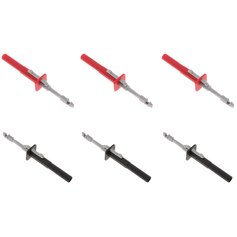 6 Pack Test Clip Insulation Piercing Alligator Probes For Car Circuit Tester