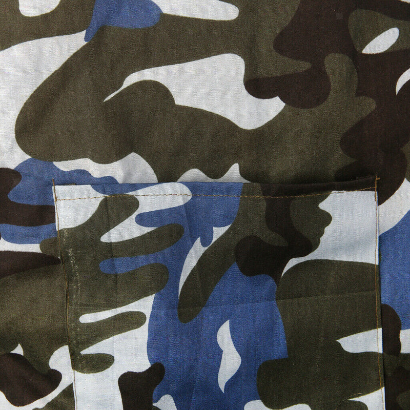 Beekeeping Jacket Veil Bee Protecting Suit Dress Smock Equipment Blue Camo