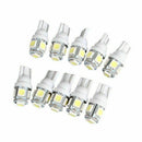 15x 6000K Pure White T10 Wedge 5050 5LED Light bulb W5W 168 921 192 194 2825 158