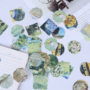 45 pcs meet van gogh reproduce classic decorative stickers adhesive stickers D3C