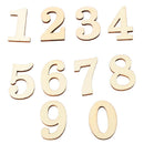 10Pcs Wooden Numbers for DIY Crafts Birthday Wedding Party Tables Decoration