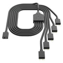1 to 5 3PIN Addressable RGB Fan Splitter Cable Cord for Chassis PC Case CPU
