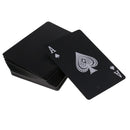 Portable Board Game, Black Waterproof Mini Poker Card Playing Cards Plastic