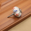 Durable Painting Pumpkin Drawer Cabinet Knob Cupboard Ceramic Handle Pull New